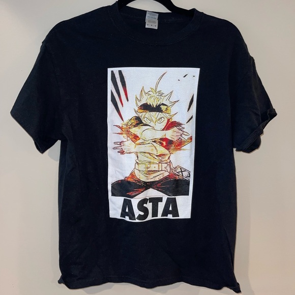 ASTA Anime Graphic Crewneck Short Sleeve T-Shirt UNISEX Heavy Cotton Siz… - Picture 1 of 6